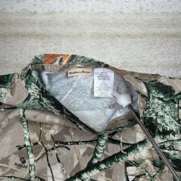 Vintage Fusion 3D Hunting Camo Shirt Cotton Short Sleeve Woodland Pocket Tee 90s - Picture 5 of 6